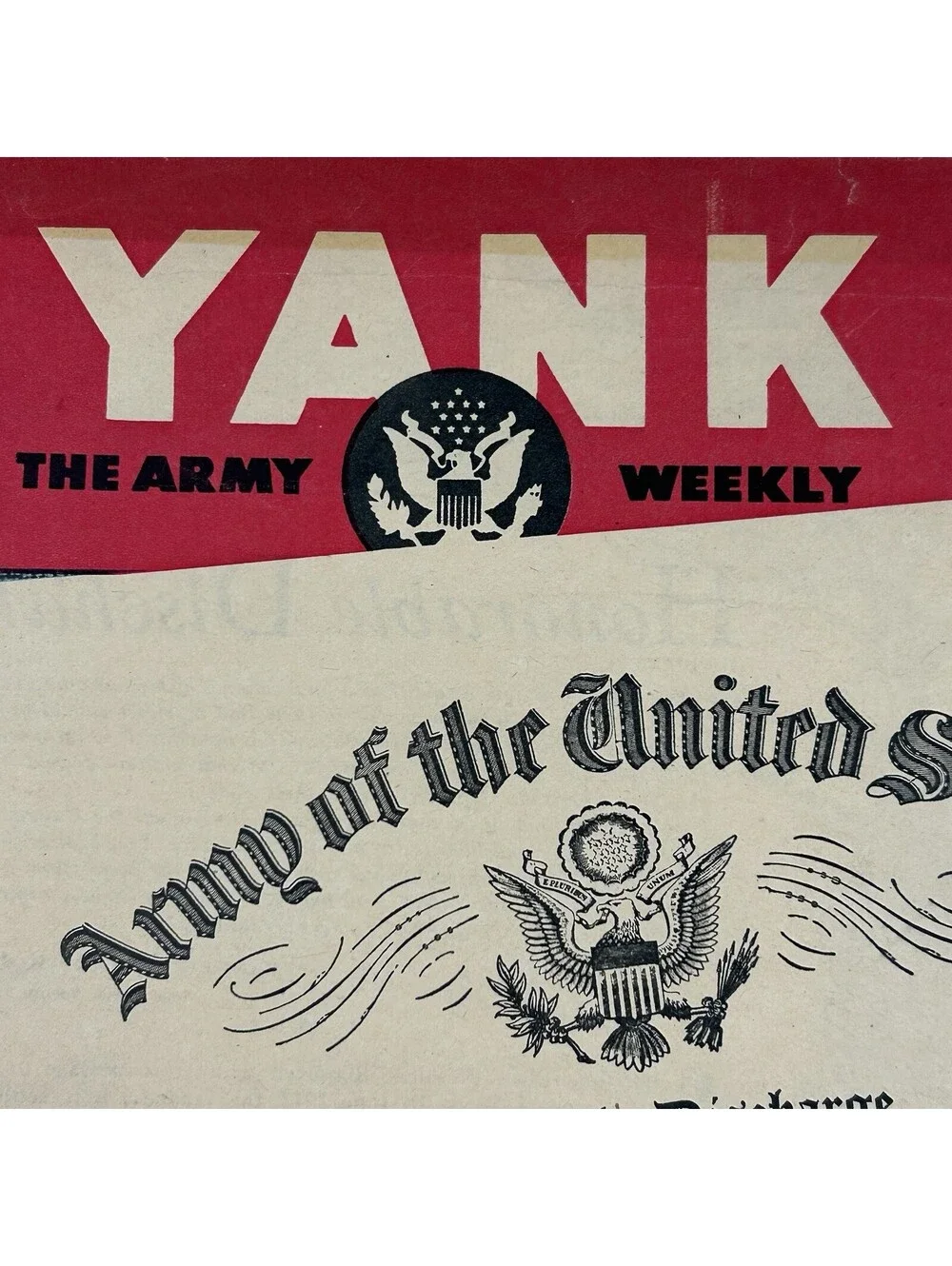 1945 YANK The Army Weekly Magazine Final Issue Honorable Discharge Cover Vol.4
